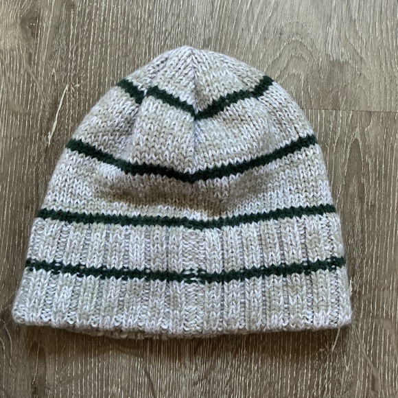 Milwaukee Bucks NBA Knit Beanie Hat Green Gray Tan Stripes One Size - Picture 7 of 7